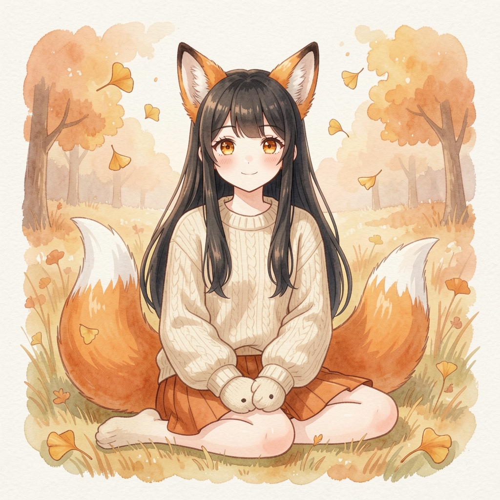 미호 수채화 스타일